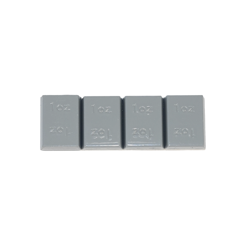Pesos de ruedas adhesivas de acero con revestimiento gris trapezoidal 368-C de 1 oz*4 Pesos de ruedas adhesivas de acero con revestimiento gris trapezoidal 368-C de 1 oz*4