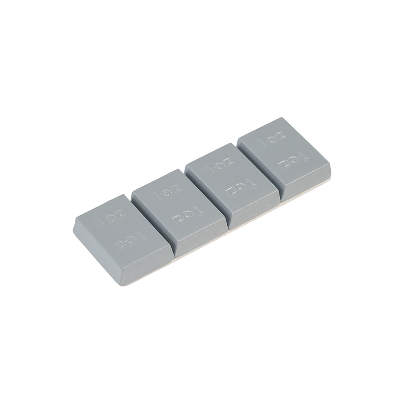 Pesos de ruedas adhesivas de acero con revestimiento gris trapezoidal 368-C de 1 oz*4