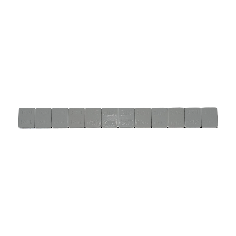 Pesos de ruedas adhesivas de acero con revestimiento gris de primera calidad para esquinas redondeadas de 1/4 oz*12 Pesos de ruedas adhesivas de acero con revestimiento gris de primera calidad para esquinas redondeadas de 1/4 oz*12