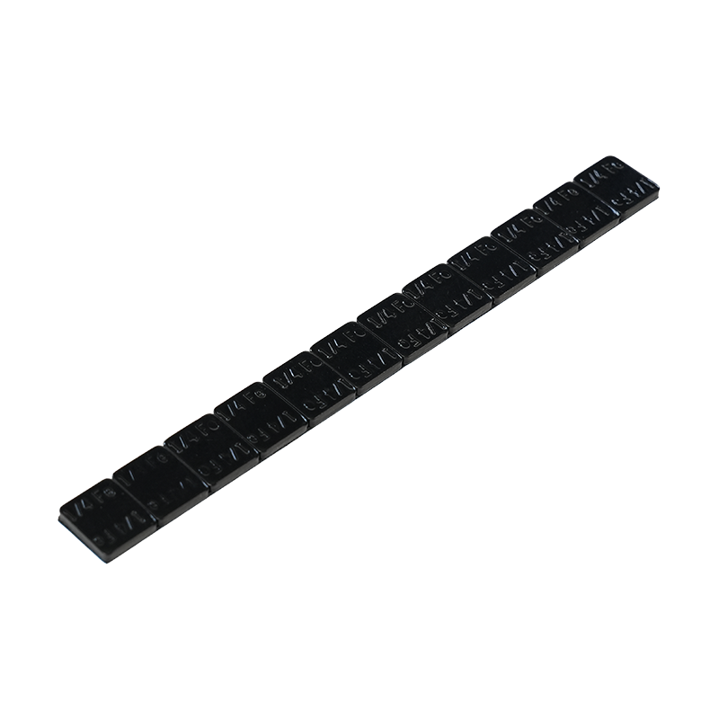 Pesos de ruedas adhesivas de acero con revestimiento negro de esquina redonda Premium de 1/4 oz*12