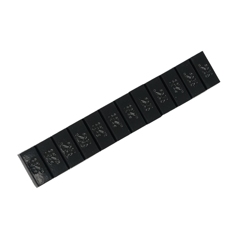 Pesos de ruedas adhesivas de acero con revestimiento negro 361-B Premium Trapezoidal 1/4oz*12