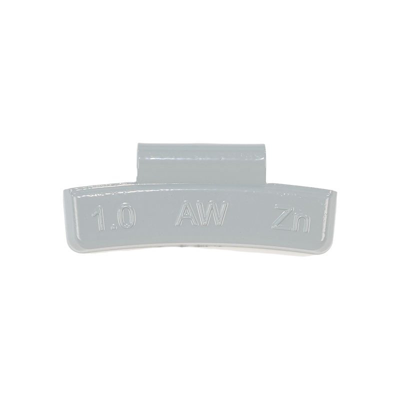 Pesas de rueda recubiertas de gris con clip ZN de perfil AW