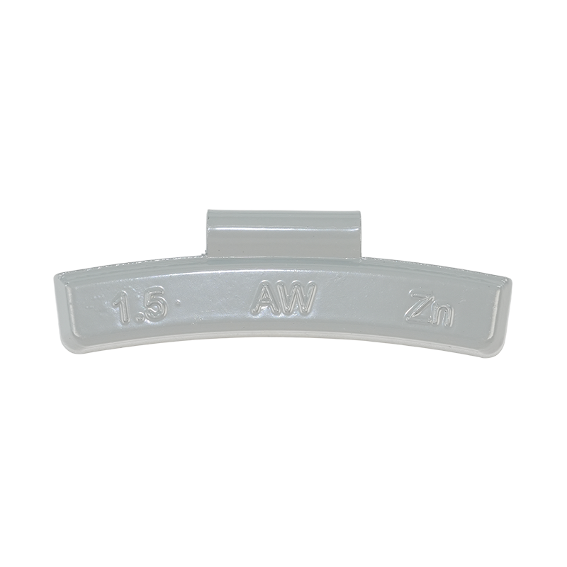 Pesas de rueda recubiertas de gris con clip ZN de perfil AW