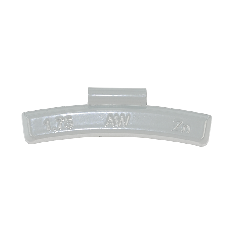 Pesas de rueda recubiertas de gris con clip ZN de perfil AW