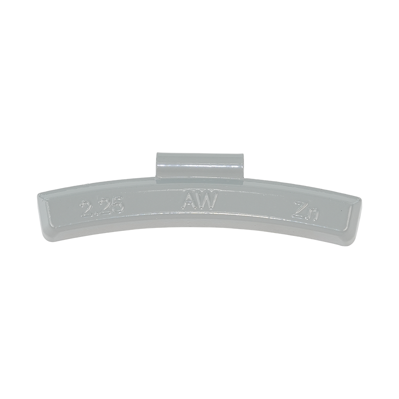 Pesas de rueda recubiertas de gris con clip ZN de perfil AW