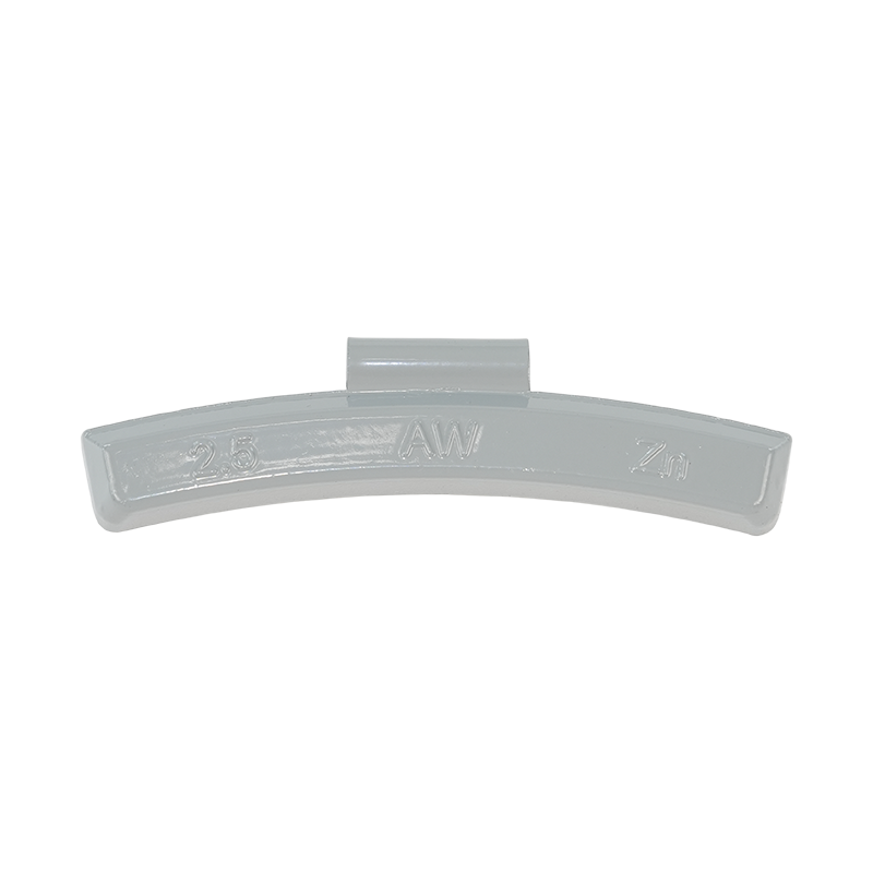 Pesas de rueda recubiertas de gris con clip ZN de perfil AW