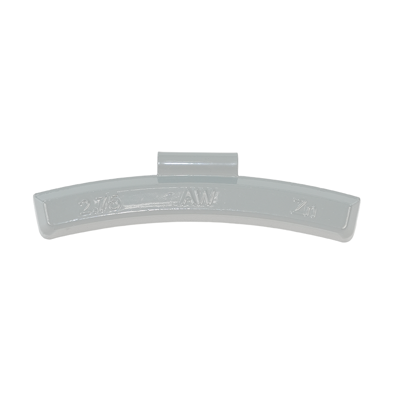 Pesas de rueda recubiertas de gris con clip ZN de perfil AW