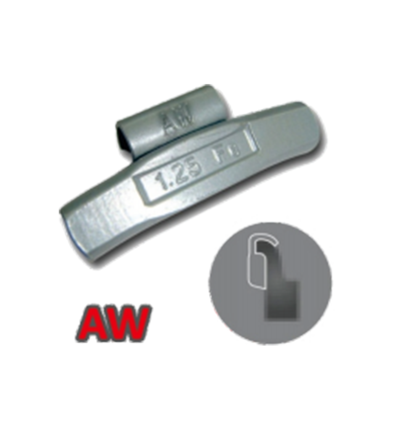 Peso de la rueda con clip de acero de perfil AW para ruedas de aleación Ruedas